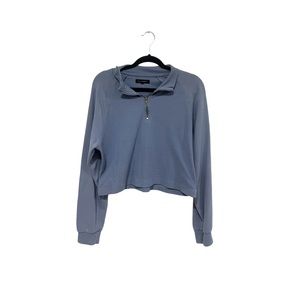 L.A. hearts cropped collared quarter zip